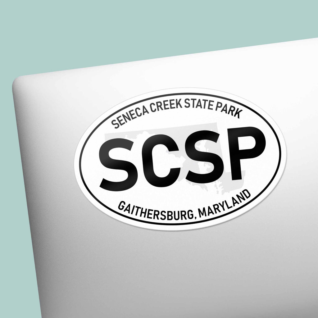 Seneca Creek State Park Maryland White Oval Bumper Sticker