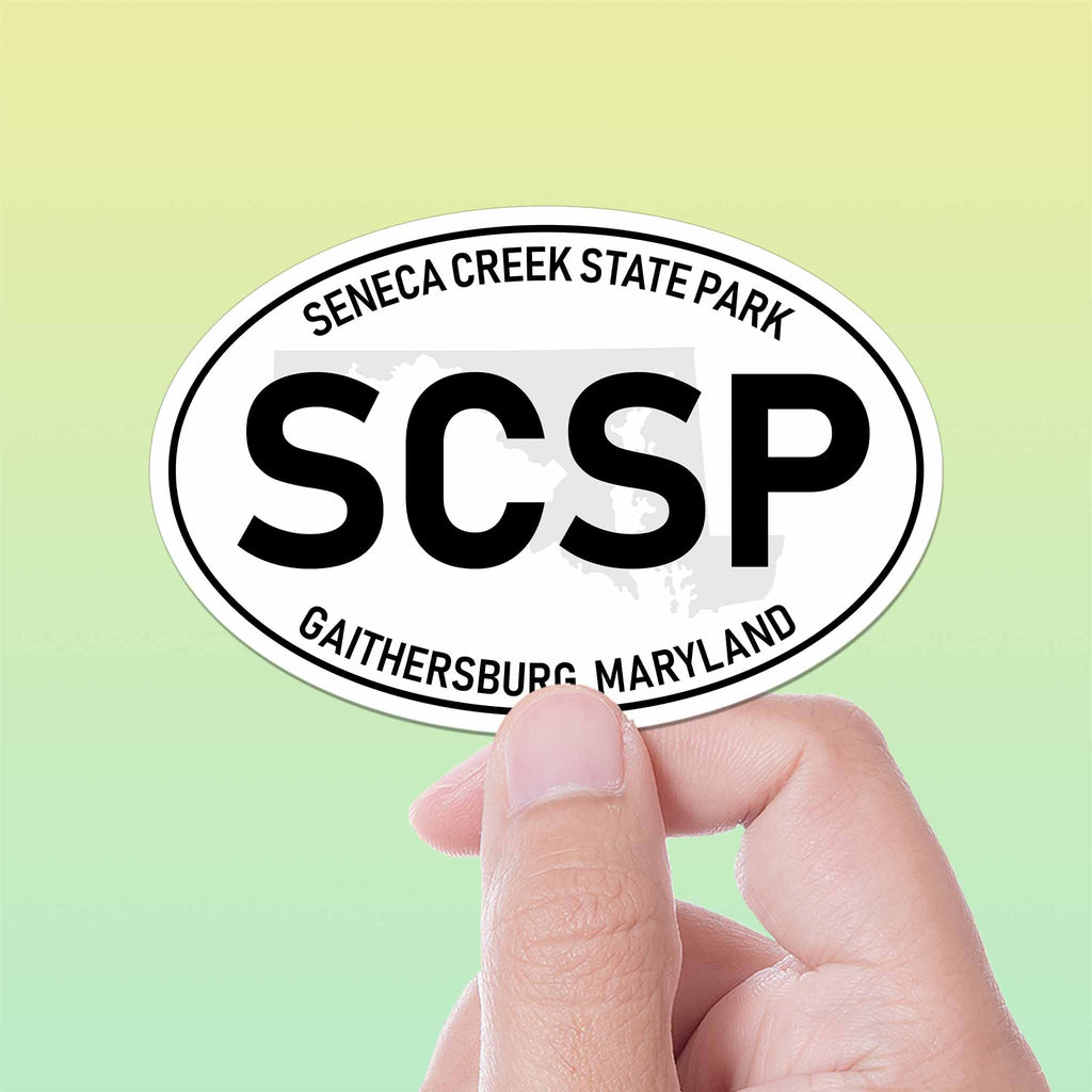 Seneca Creek State Park Maryland White Oval Bumper Sticker