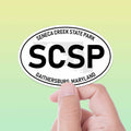 Seneca Creek State Park Maryland White Oval Bumper Sticker