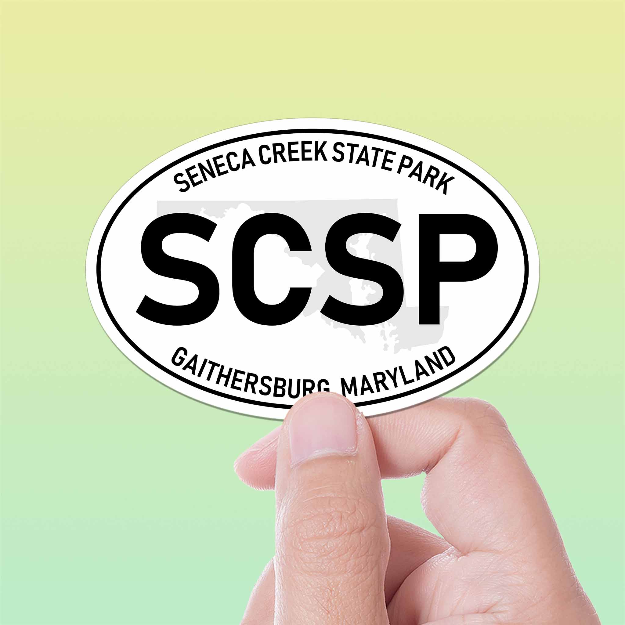 Seneca Creek State Park Maryland White Oval Bumper Sticker