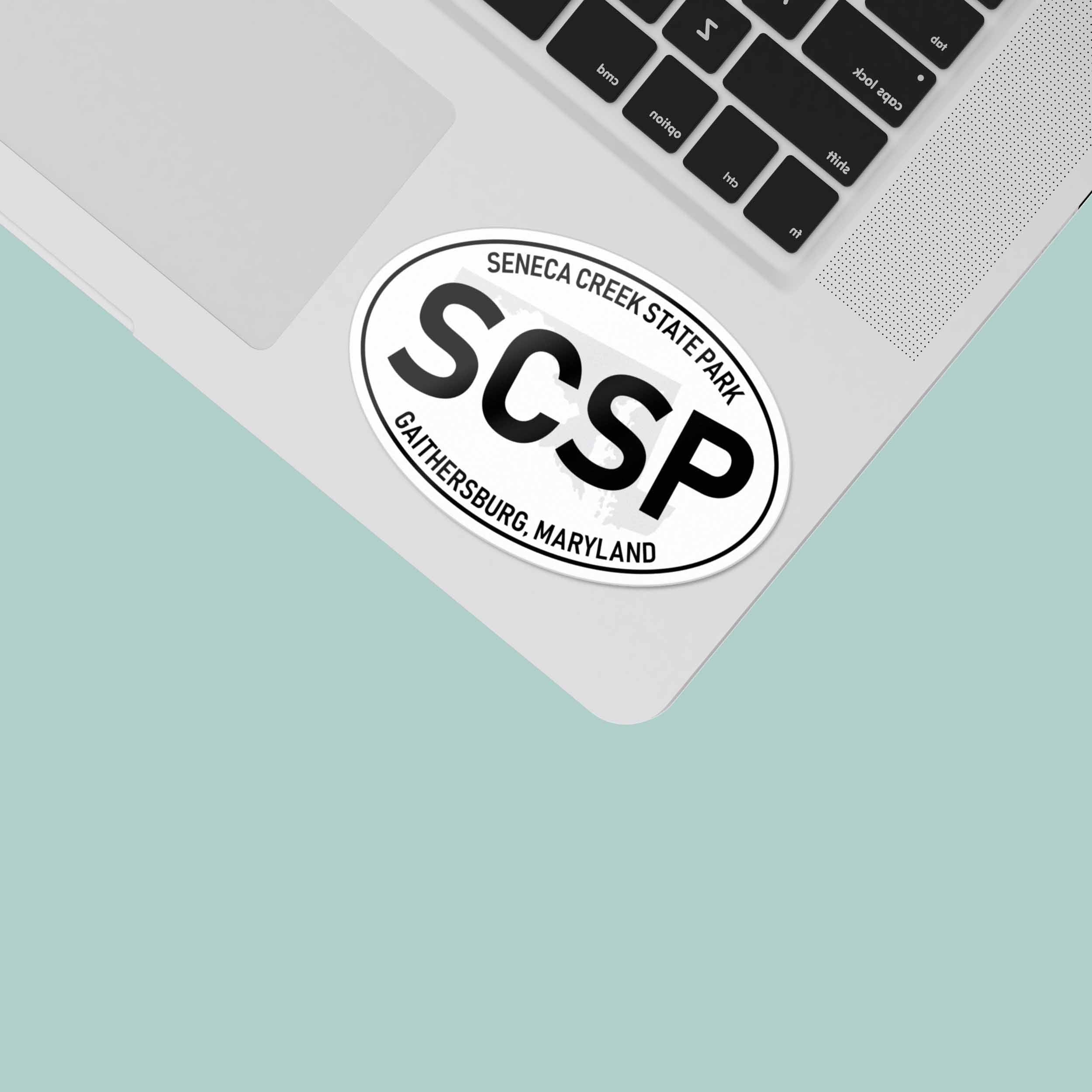 Seneca Creek State Park Maryland White Oval Bumper Sticker