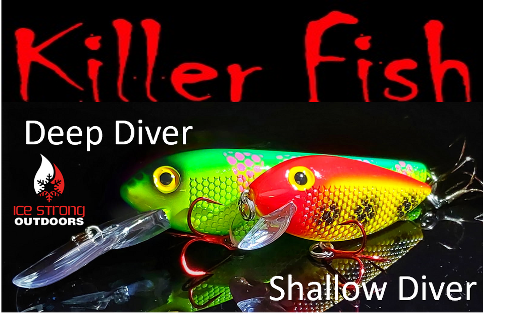 Ice Strong Outdoors - Killer Fish - Rattling Shallow Diver UV - NEW 2026 Colors Just Released!