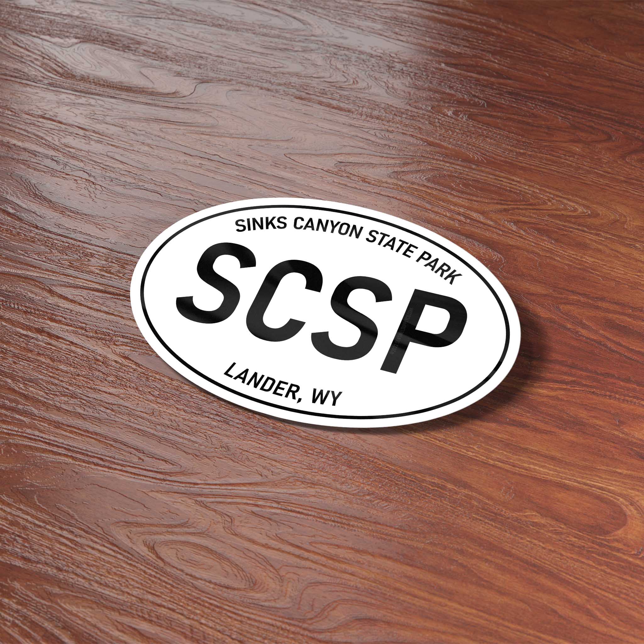 Sinks Canyon State Park Wyoming White Oval Sticker