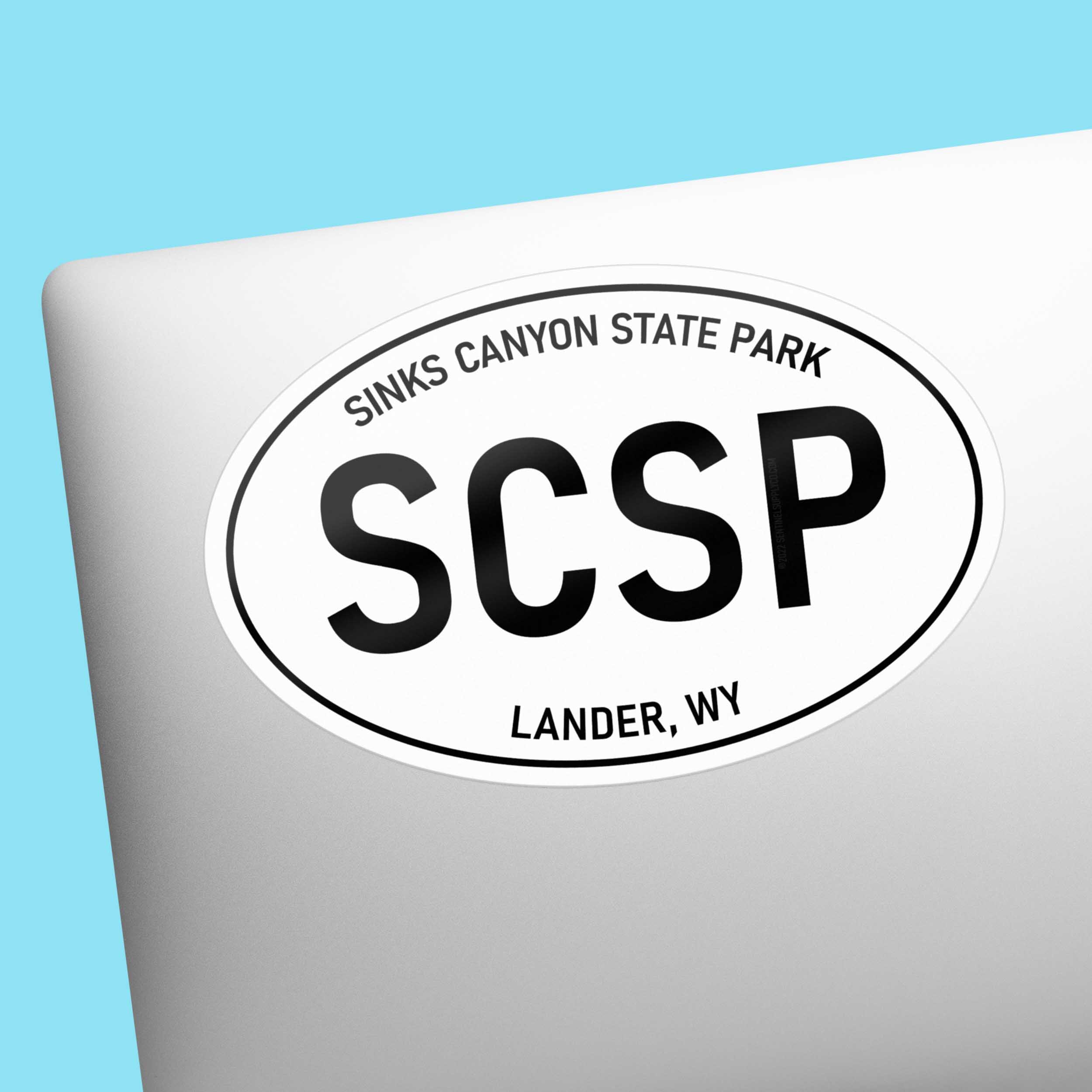 Sinks Canyon State Park Wyoming White Oval Sticker
