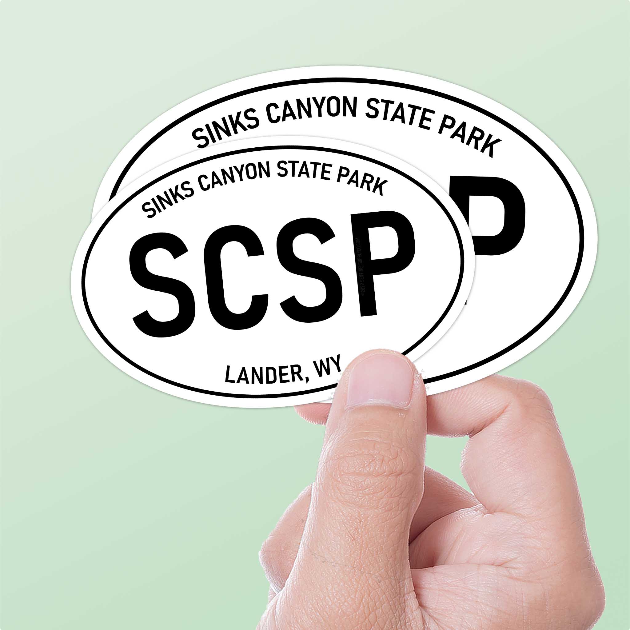 Sinks Canyon State Park Wyoming White Oval Sticker
