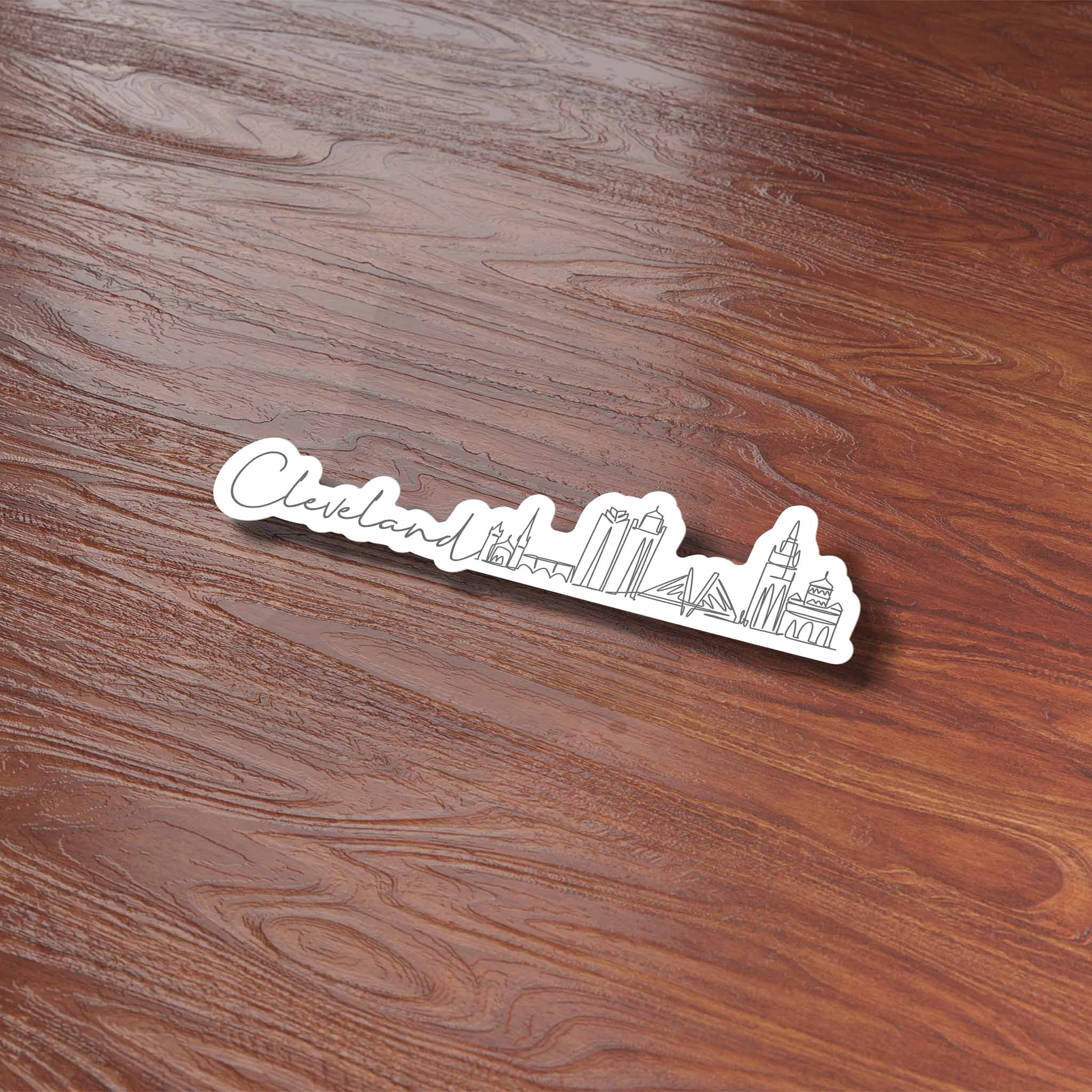 Cleveland Ohio City Skyline Sticker