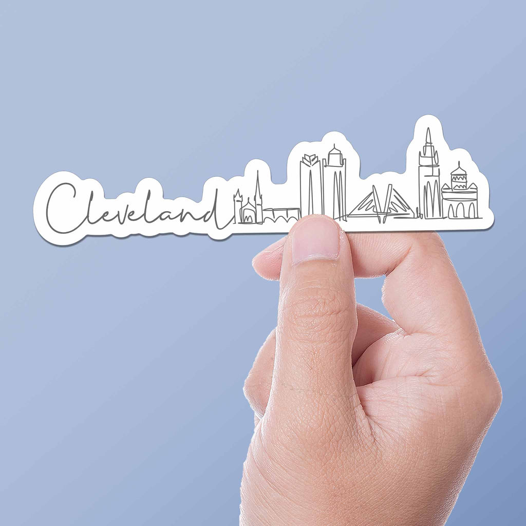 Cleveland Ohio City Skyline Sticker