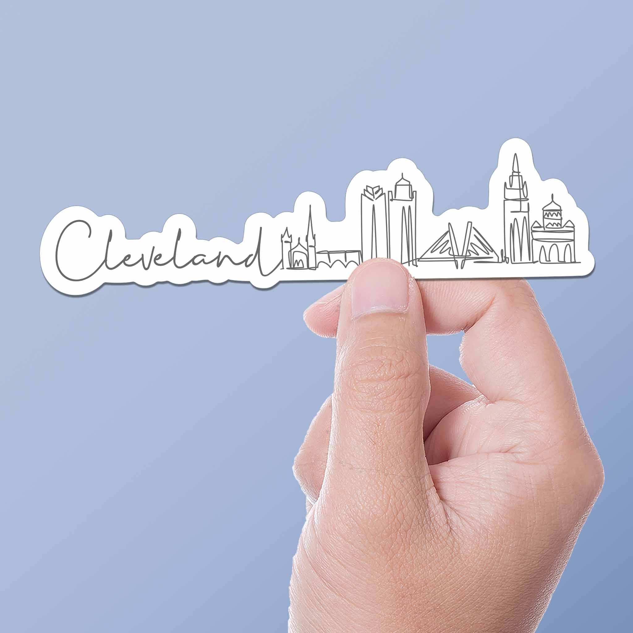 Cleveland Ohio City Skyline Sticker