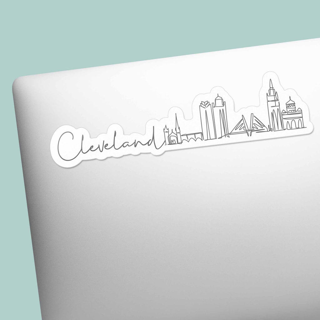 Cleveland Ohio City Skyline Sticker