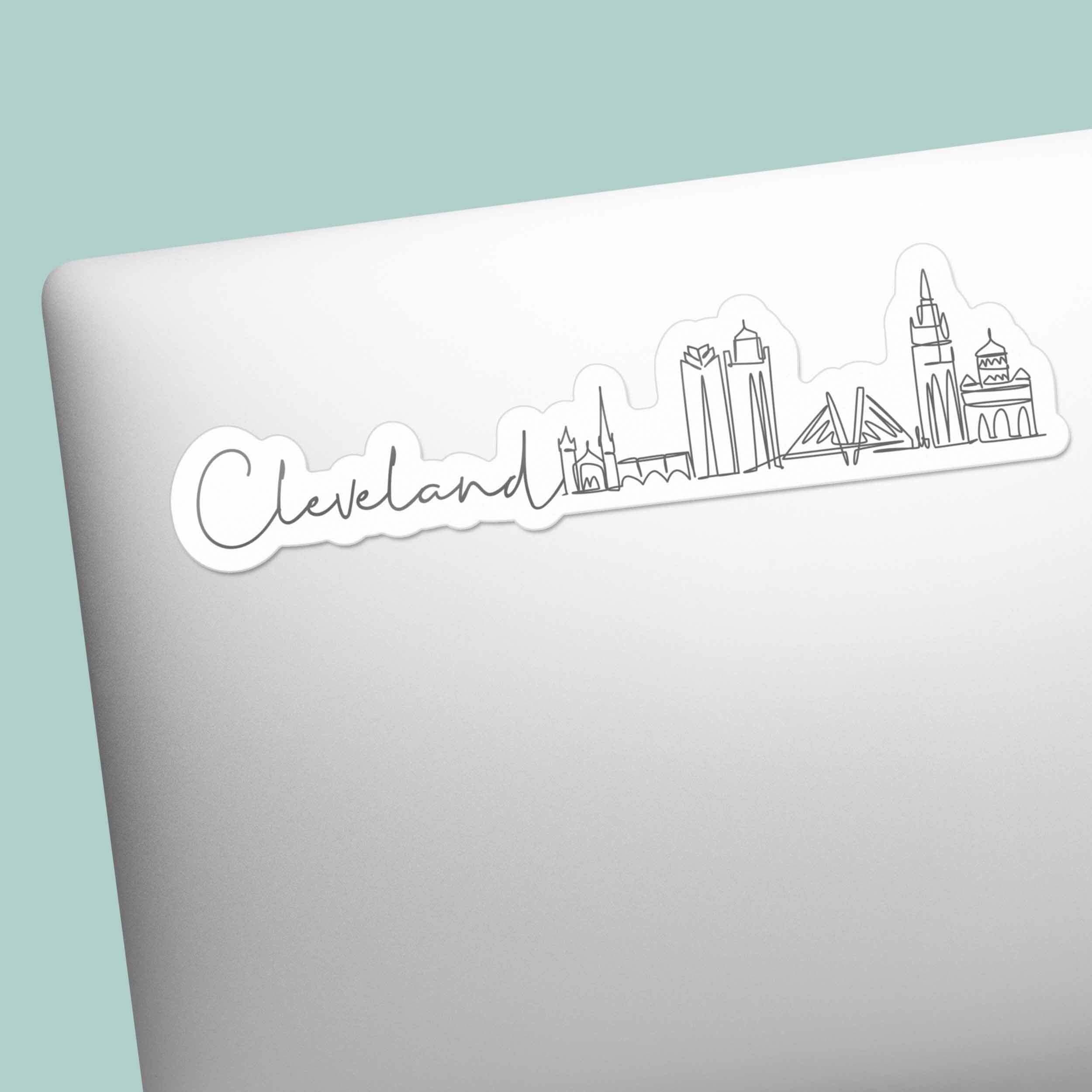 Cleveland Ohio City Skyline Sticker