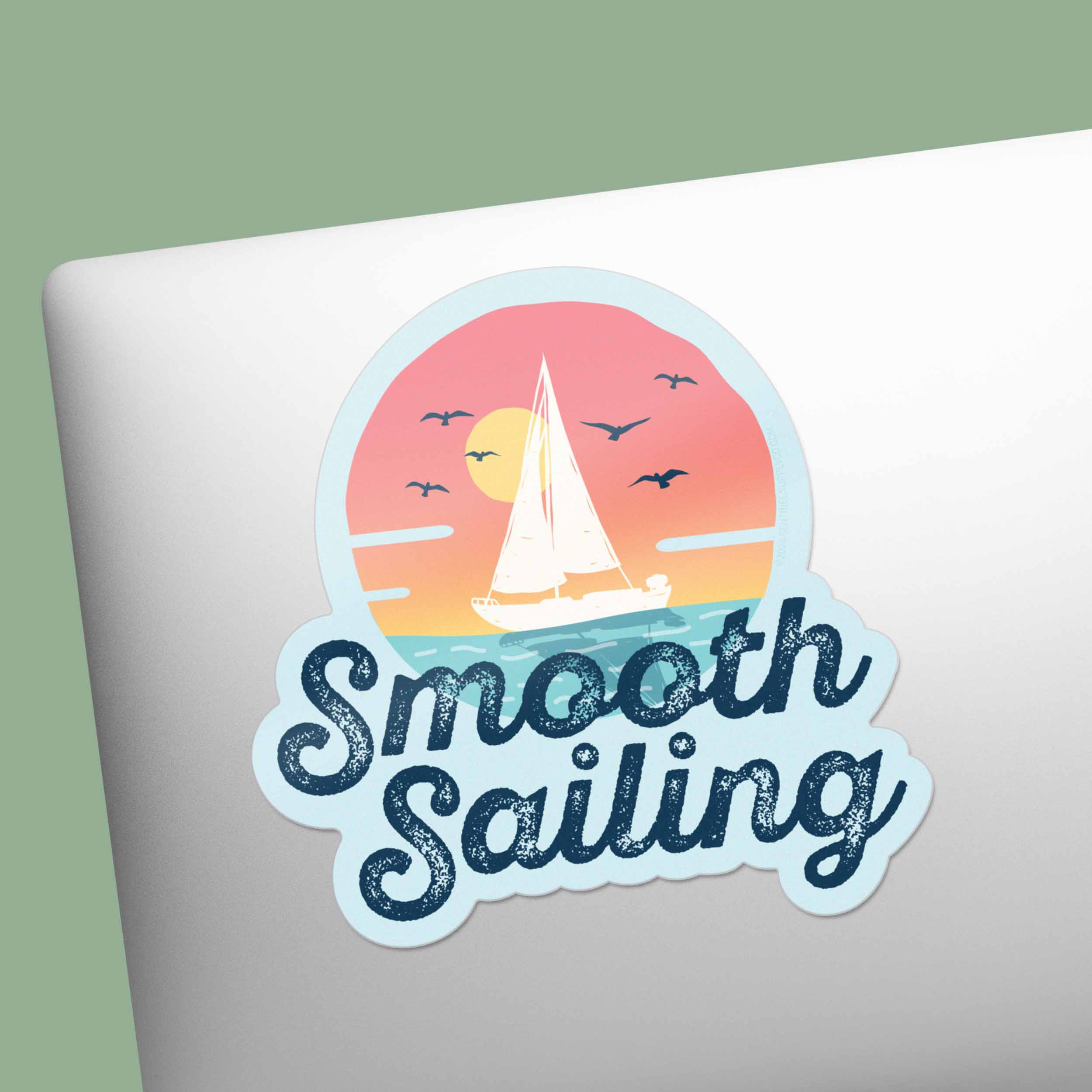 Smooth Sailing Boat Sticker