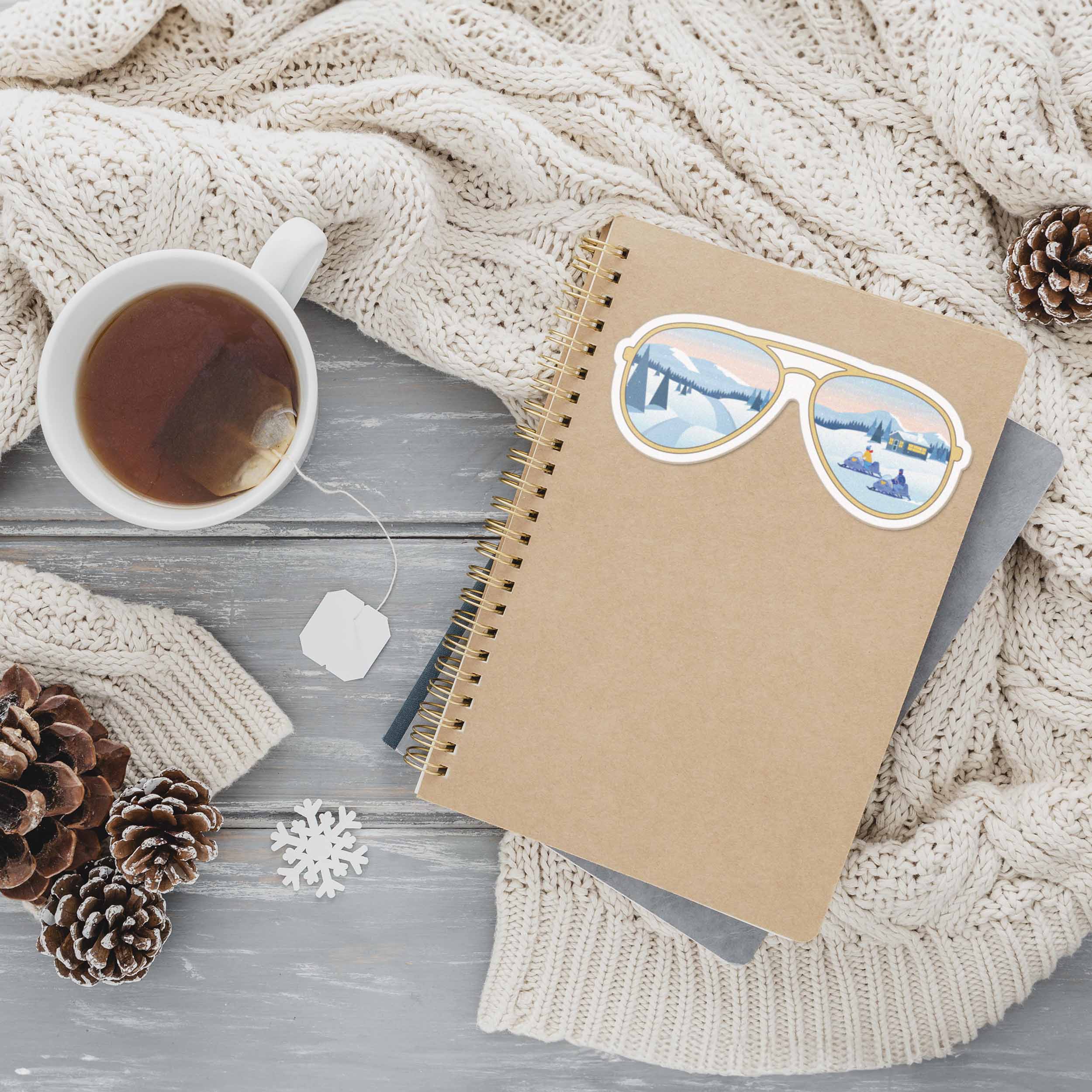 Sunglasses Snowmobile Sticker