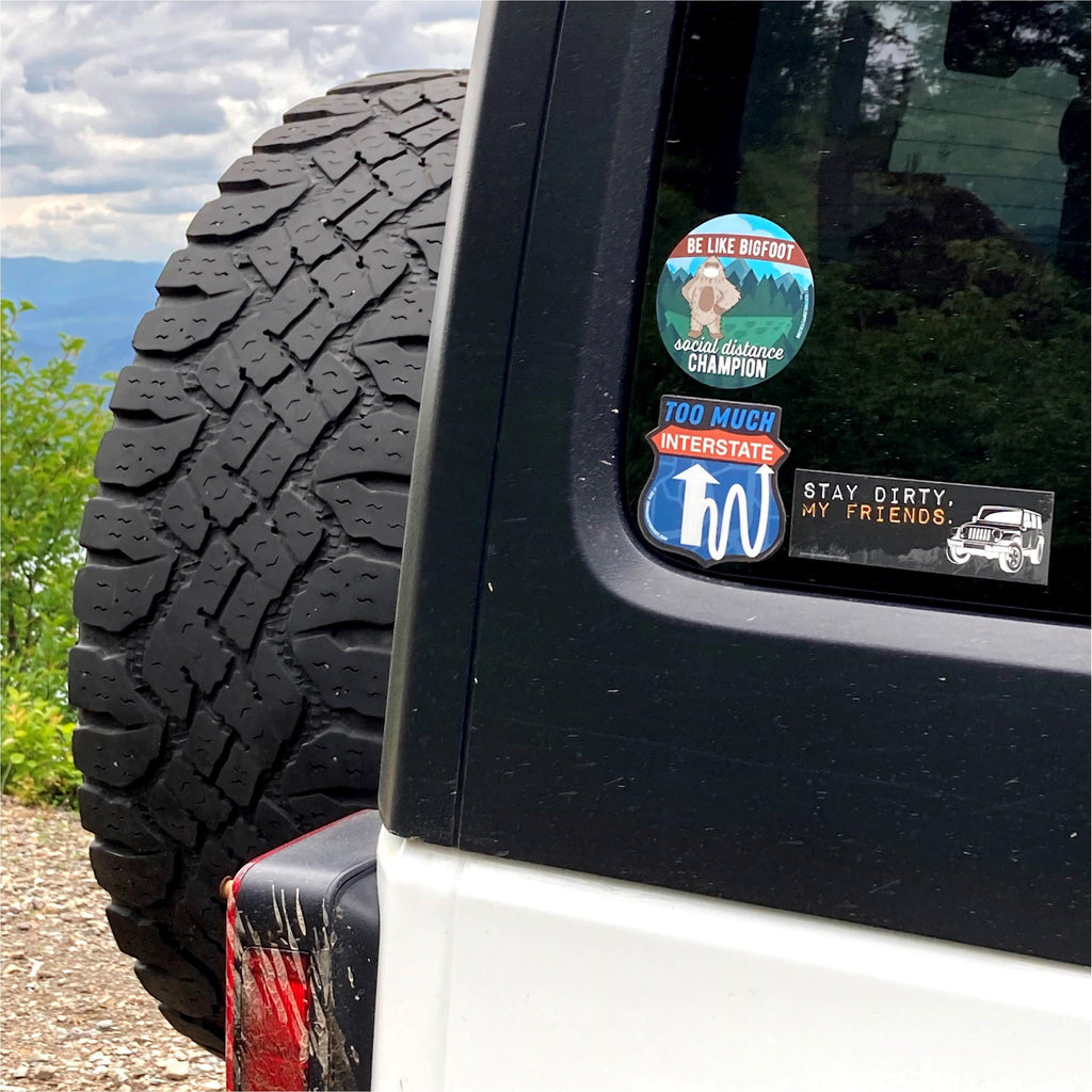 Too Much Interstate Sticker
