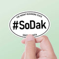 SoDak South Dakota White Oval Sticker