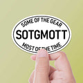 Some of the Gear Most of the Time ATGATT Parody Sticker