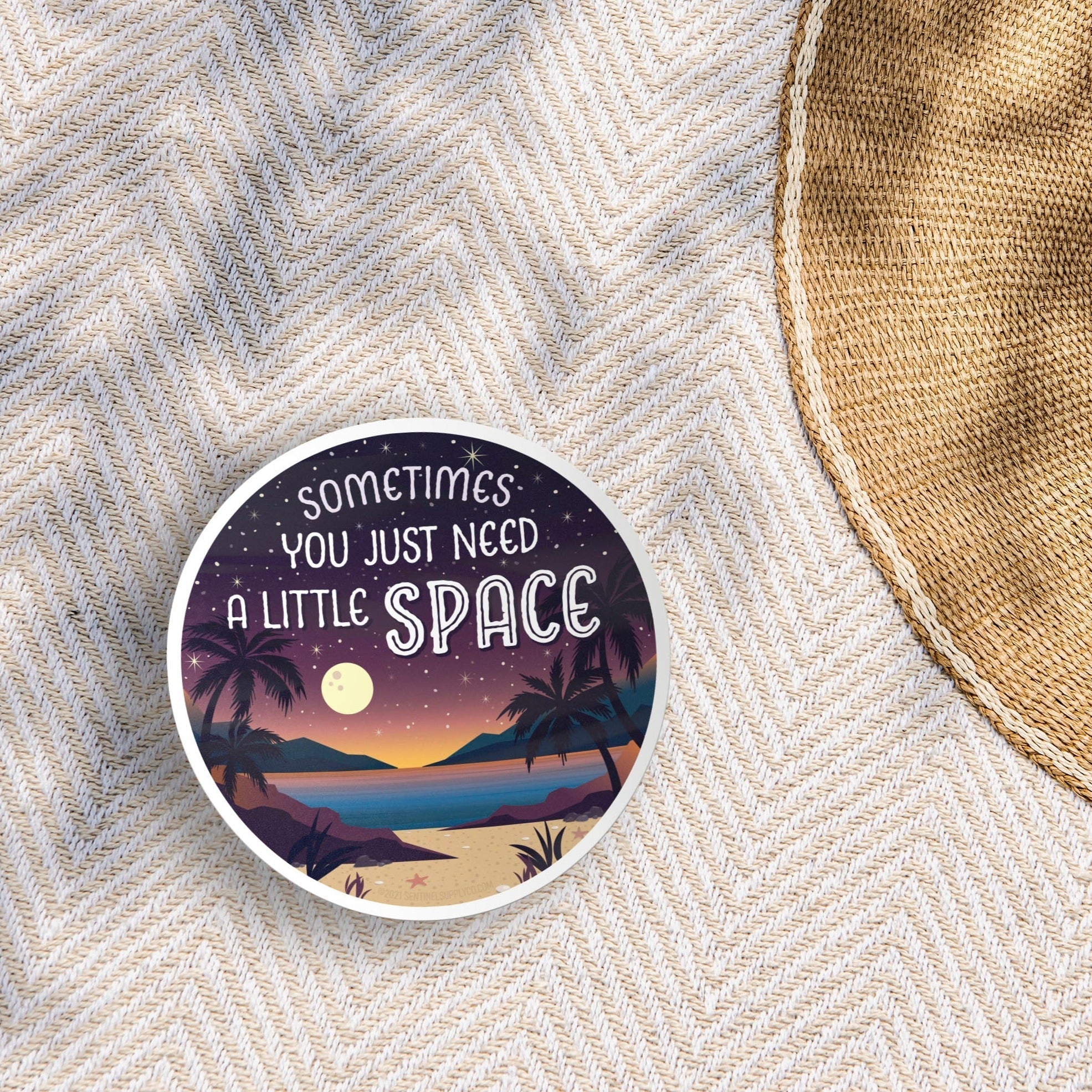 Just Need A Little Space Camping Sticker - Prairie