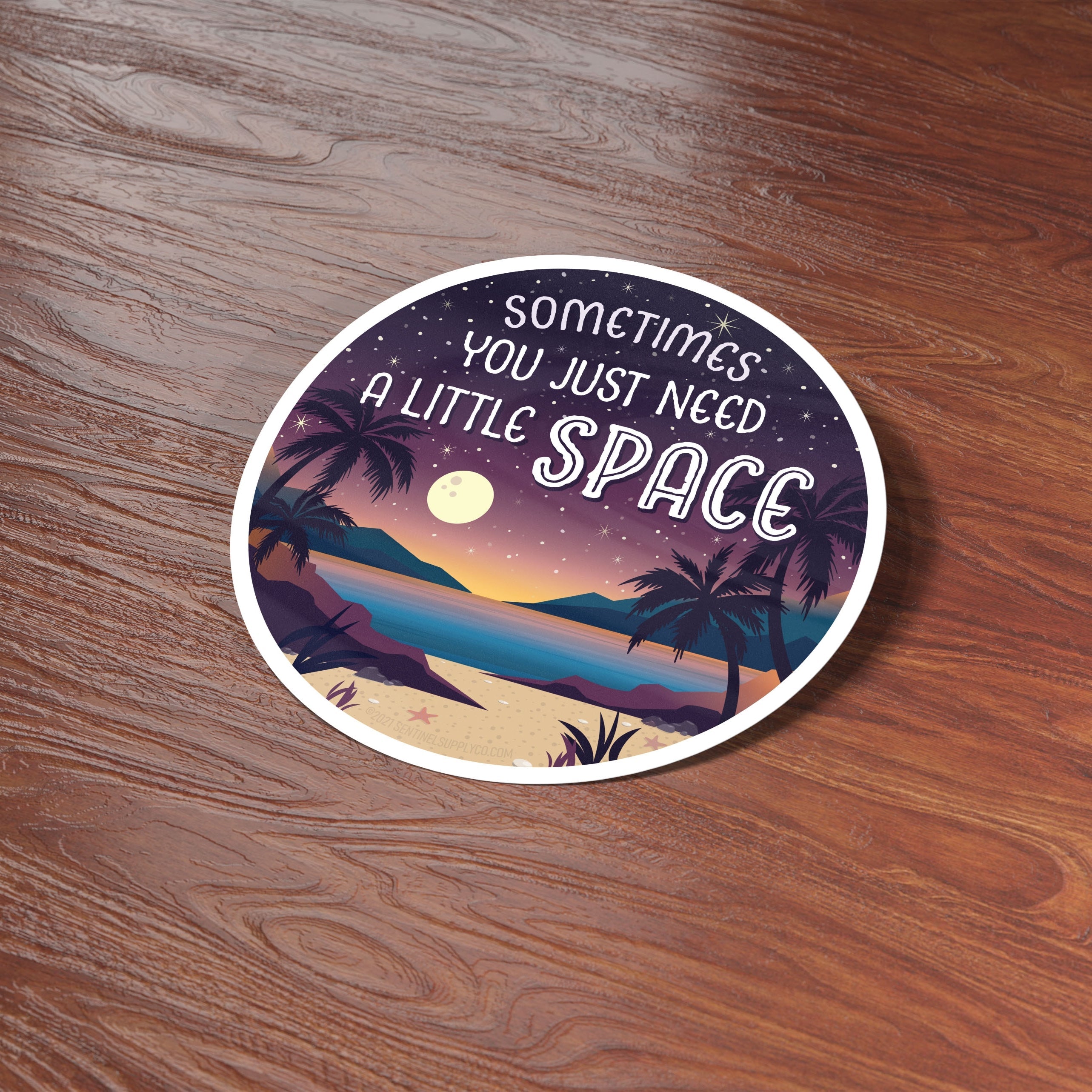Just Need A Little Space Camping Sticker - Lake