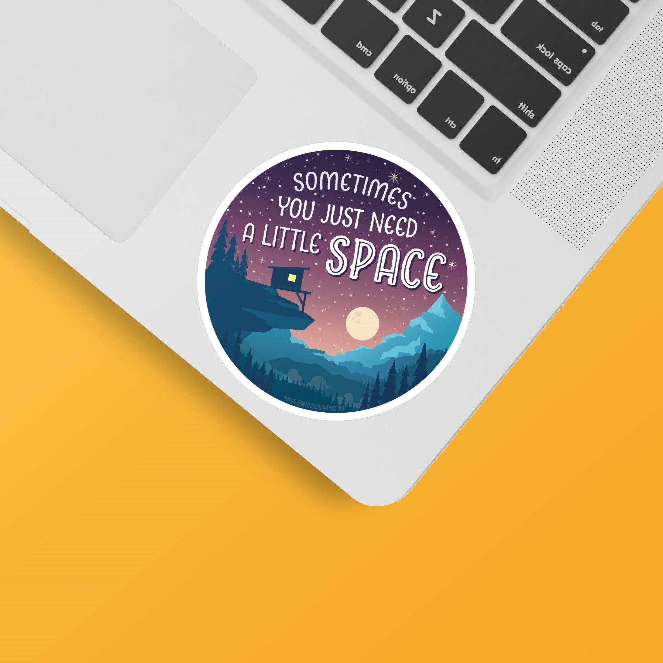 Just Need A Little Space Camping Sticker - Prairie