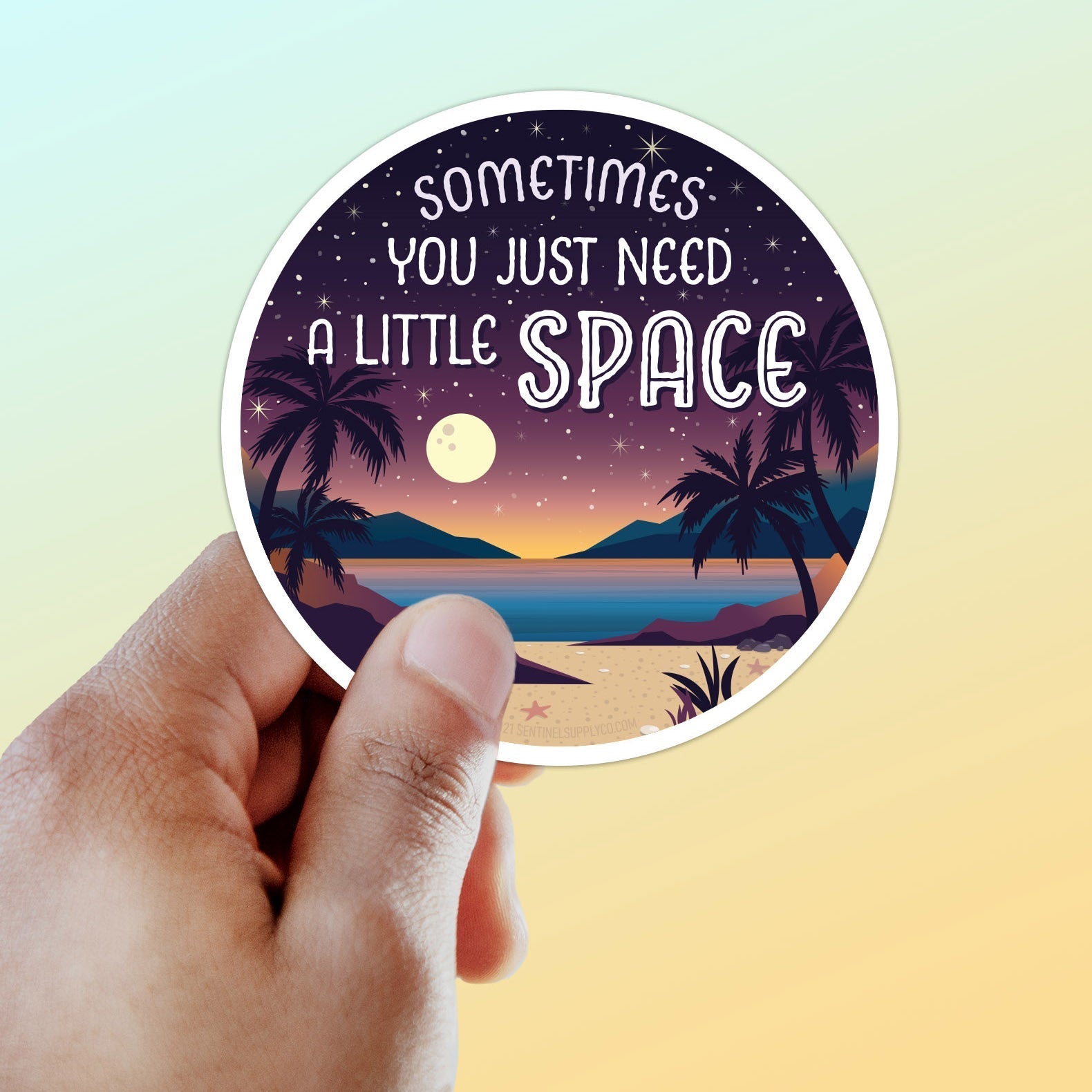 Just Need A Little Space Camping Sticker - Prairie