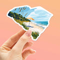 South Carolina Beach Sticker - Cute SC Southern Decal