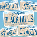 South Dakota License Plate Stickers - Choose Your SD City or National Park Decal