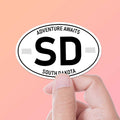 South Dakota White Oval Sticker