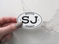 White Oval South Jersey NJ Sticker