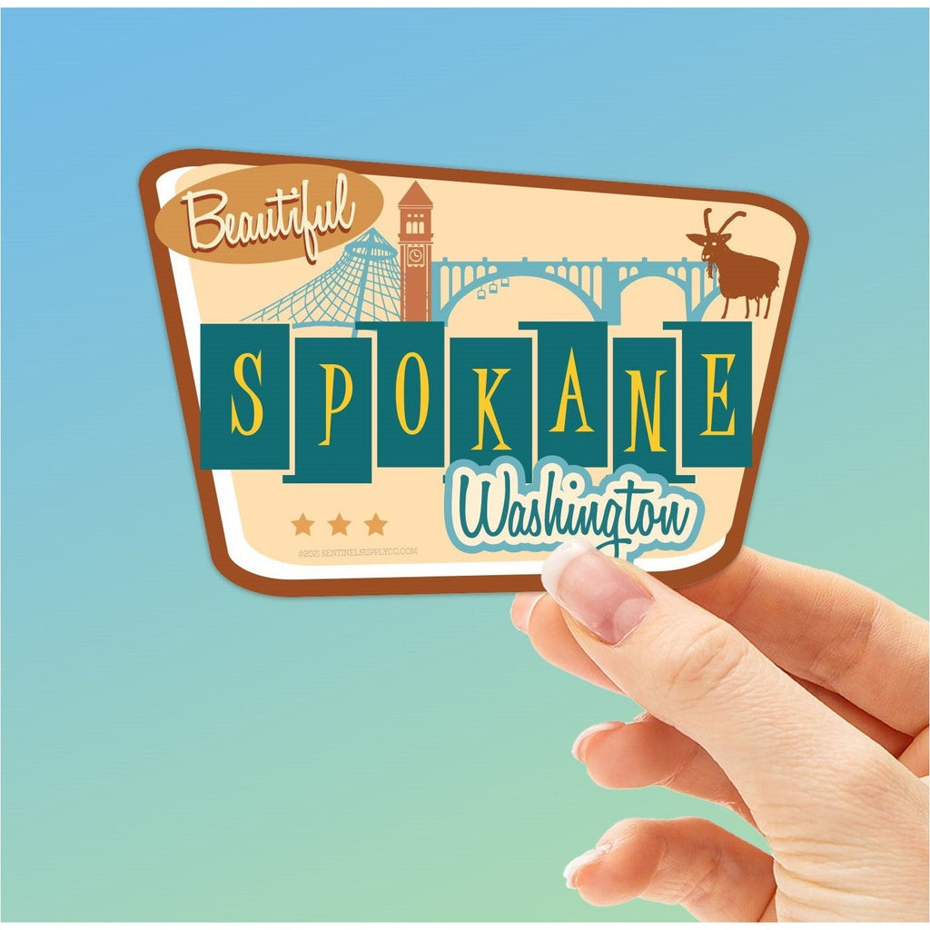 Retro Spokane Sticker