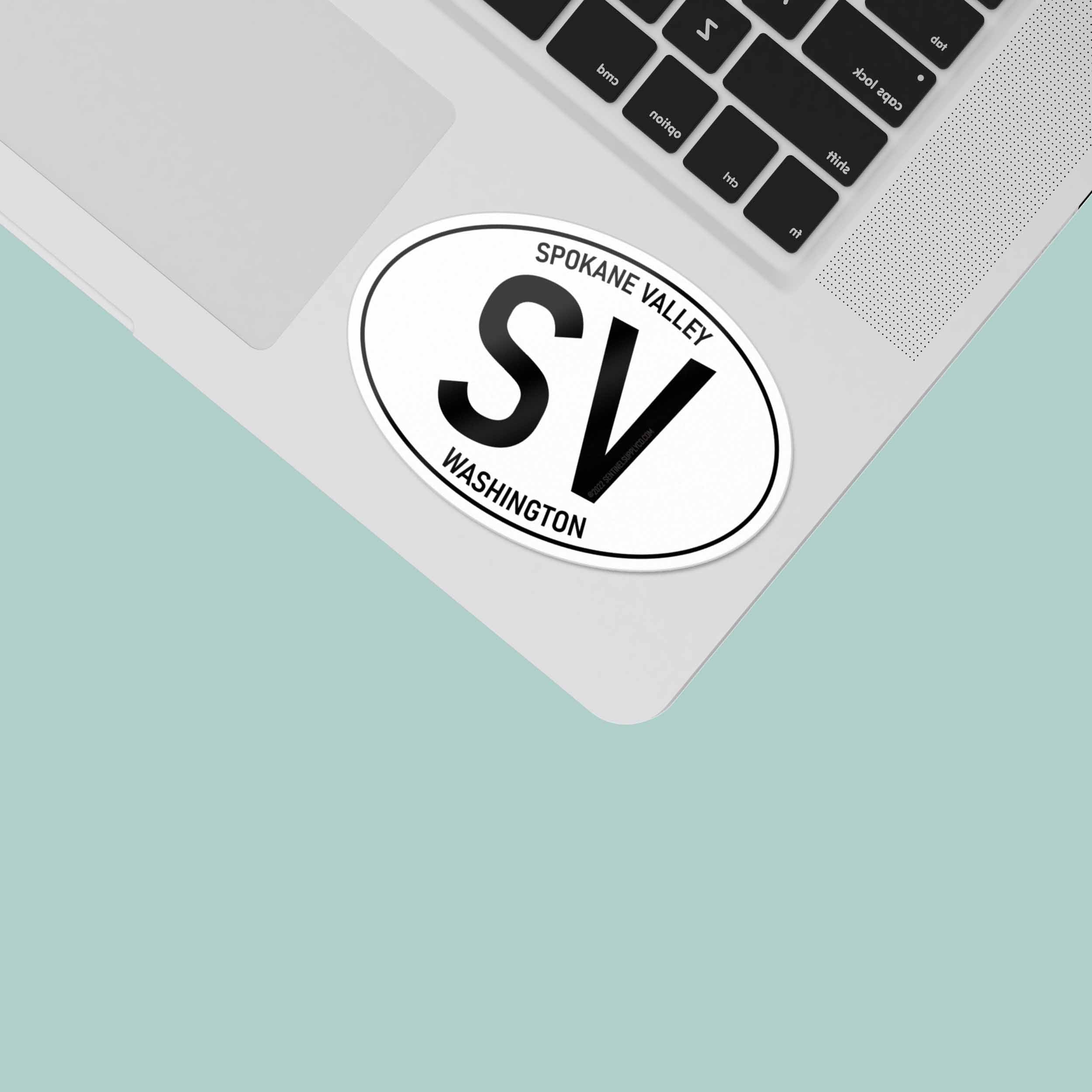 Spokane Valley Washington White Oval Bumper Sticker