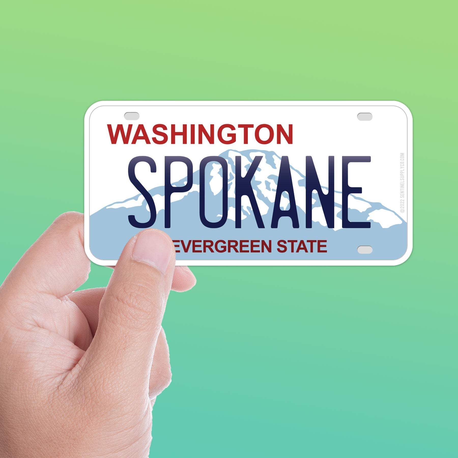 Spokane Washington License Plate Sticker