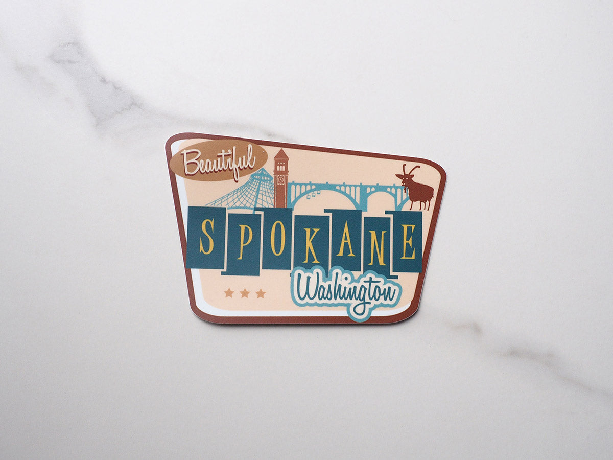 Retro Spokane Sticker