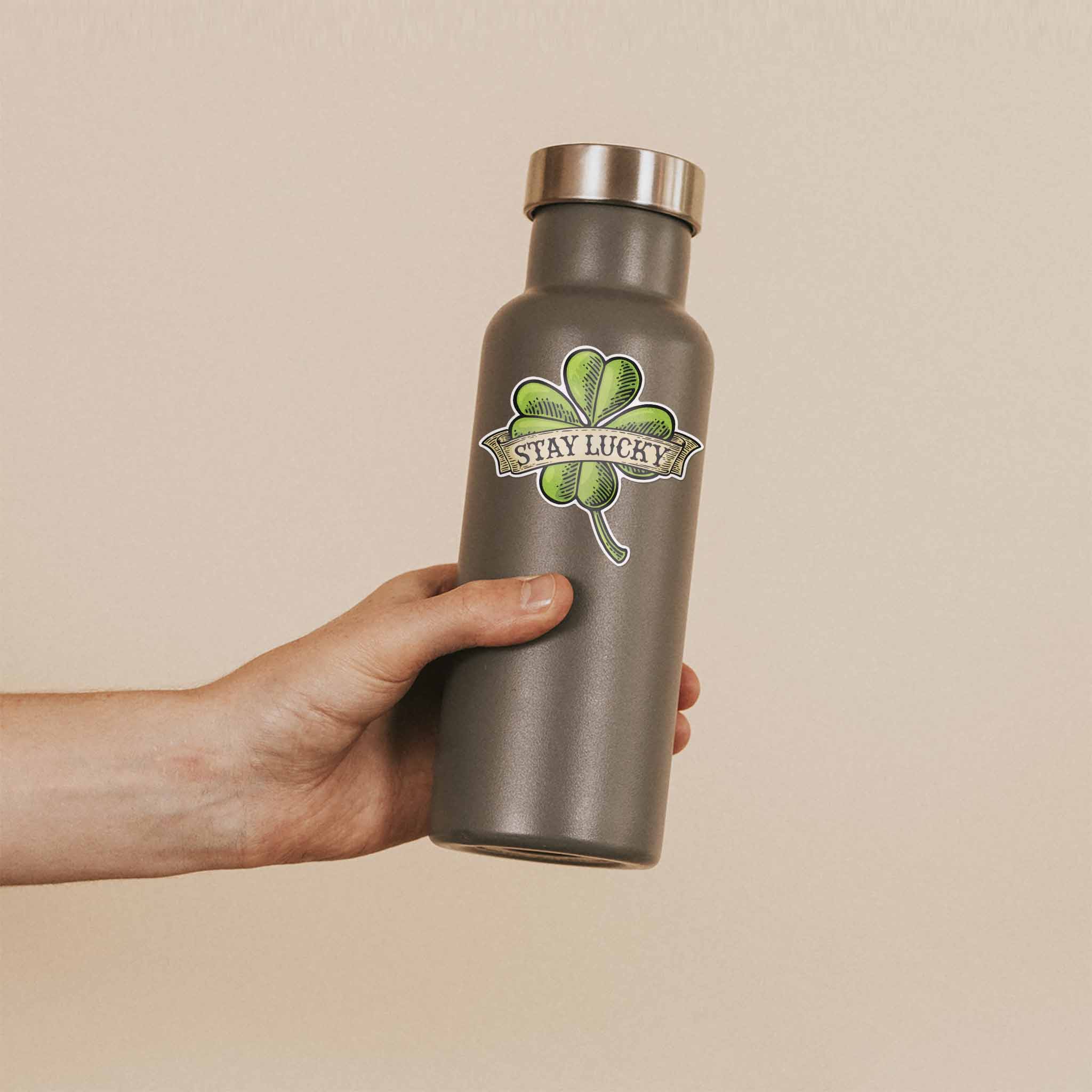 Stay Lucky Four Leaf Clover Sticker