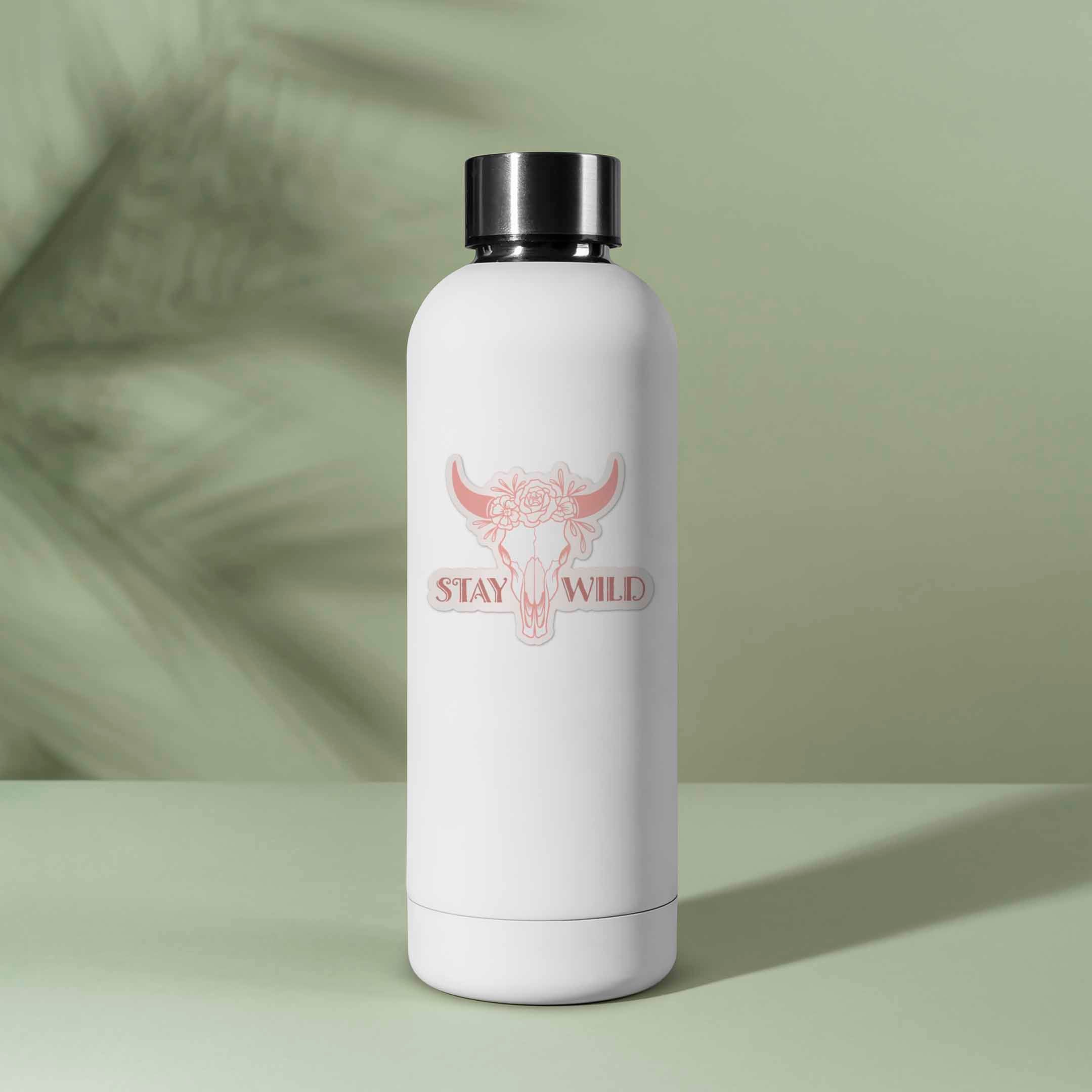 Stay Wild Cattle Skull Cowgirl Sticker