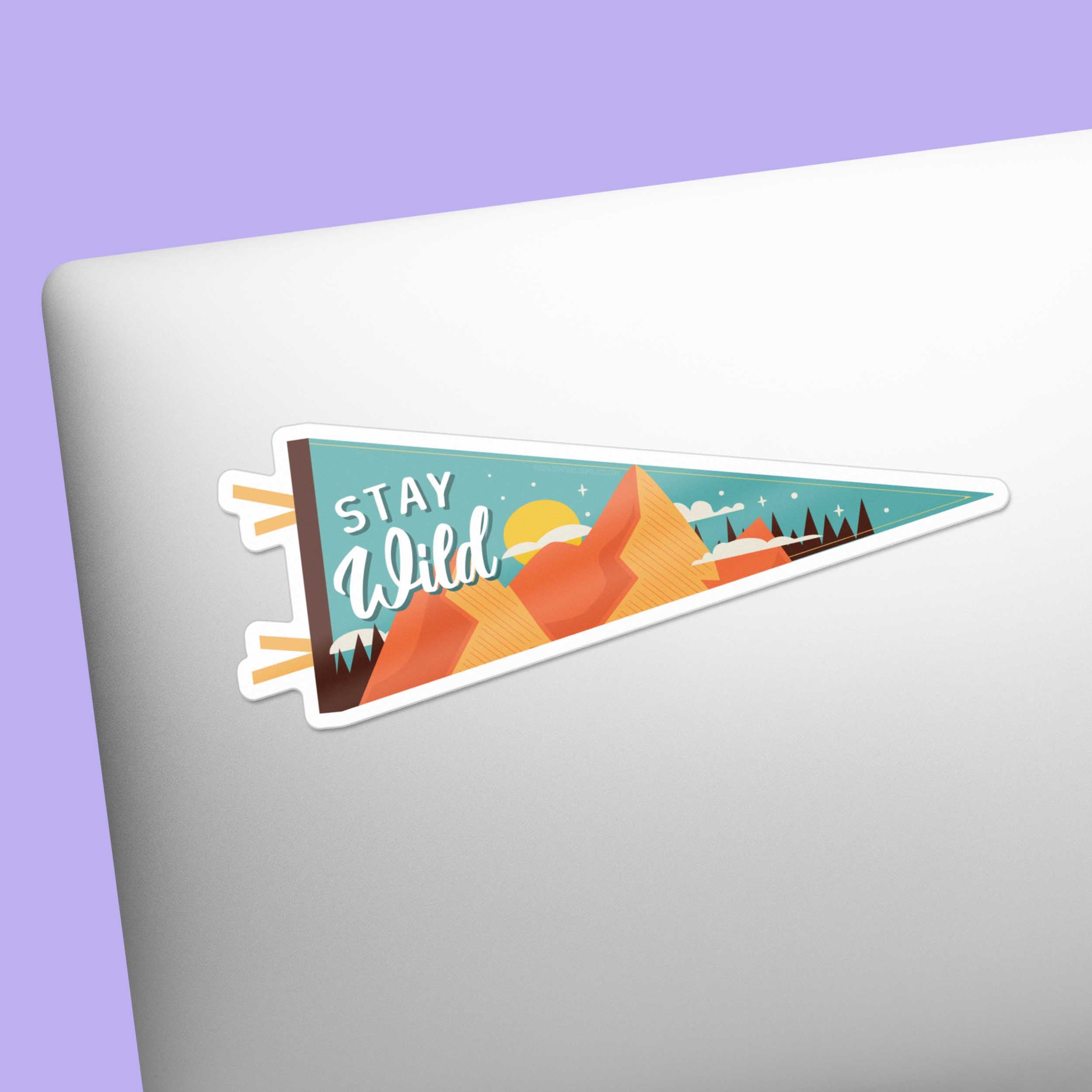 Stay Wild Pennant Sticker