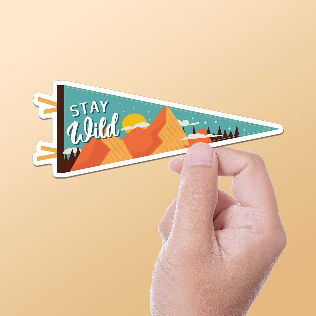 Stay Wild Pennant Sticker