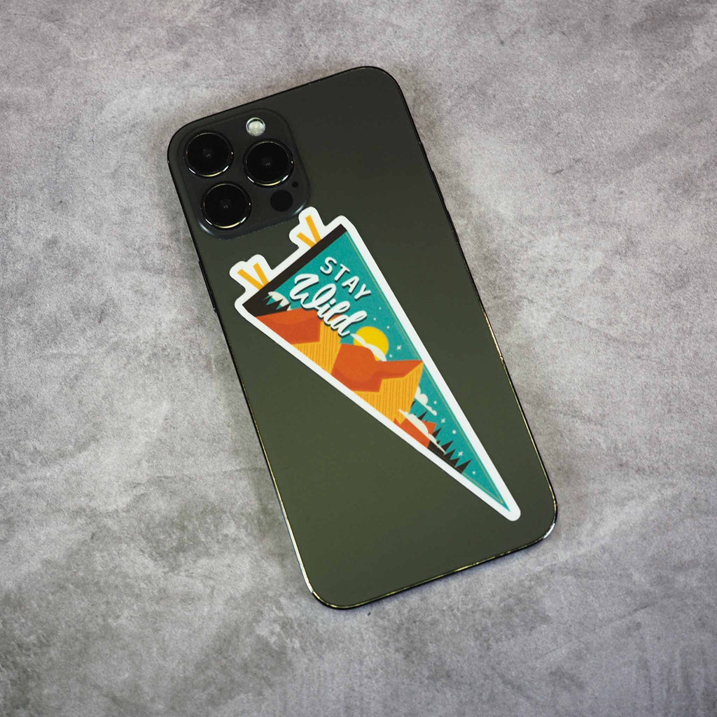 Stay Wild Pennant Sticker