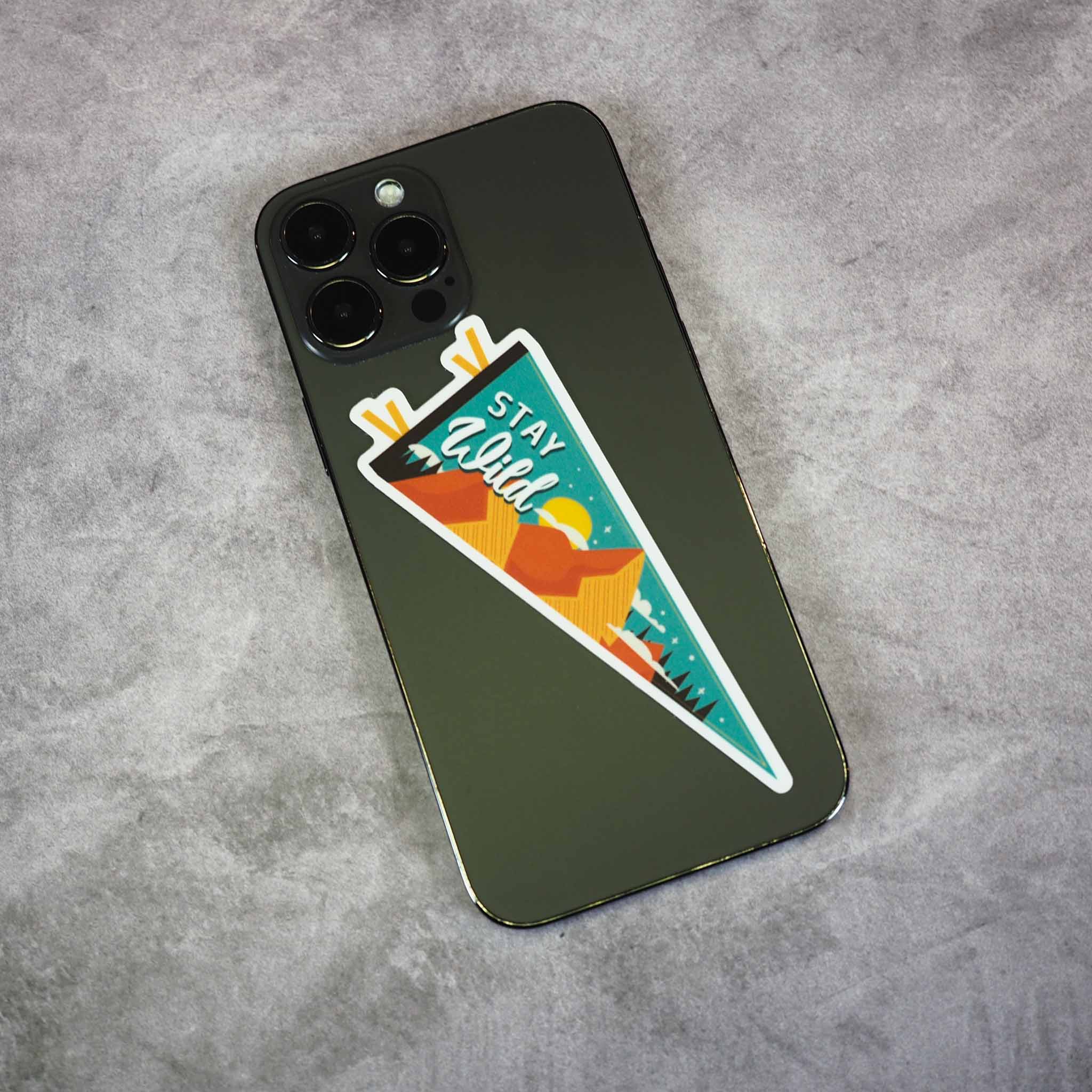 Stay Wild Pennant Sticker