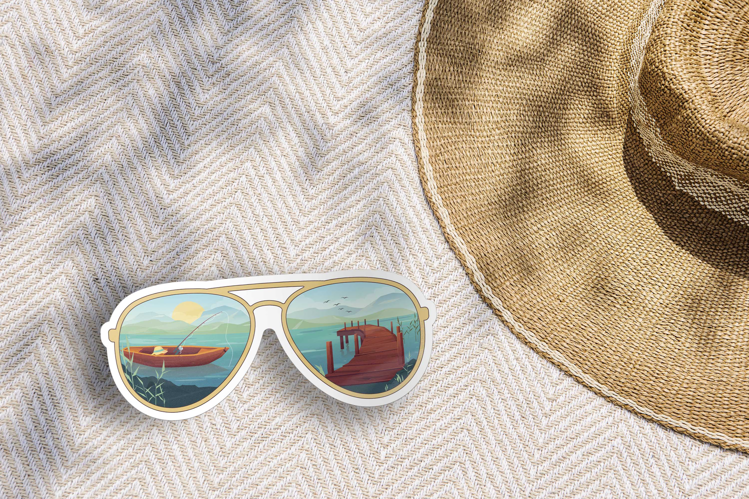 Sunglasses Lake Sticker