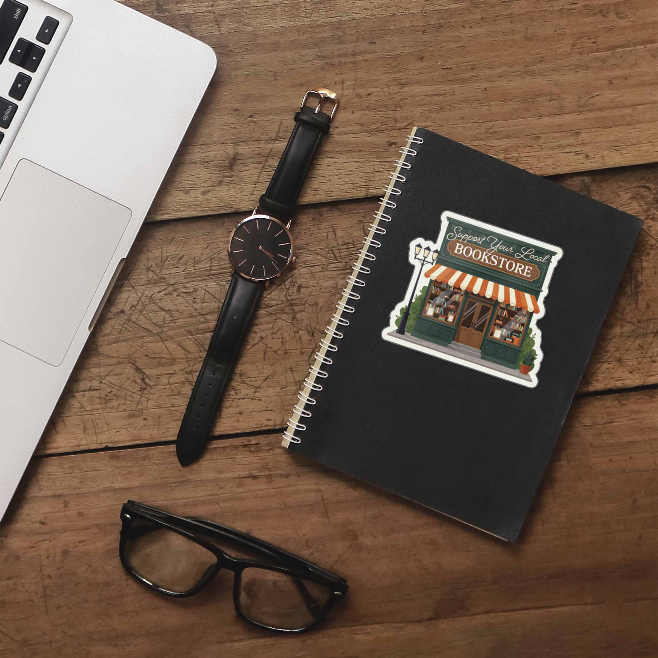 Support Your Local Bookstore Sticker - Cute Book Decal