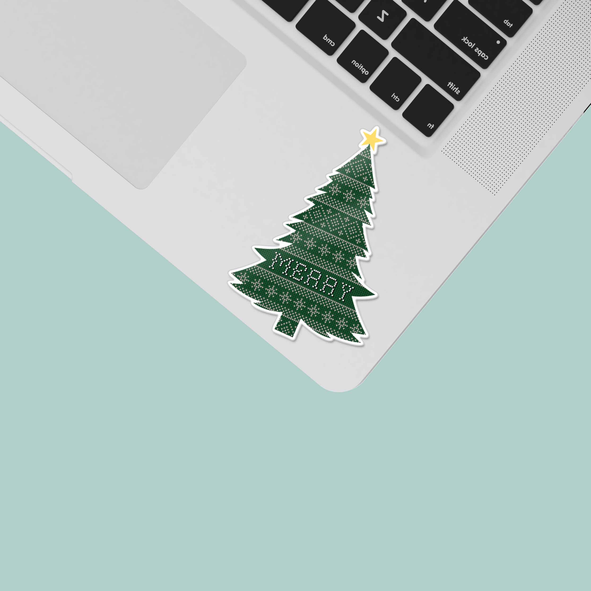Cozy Sweater Christmas Tree Sticker