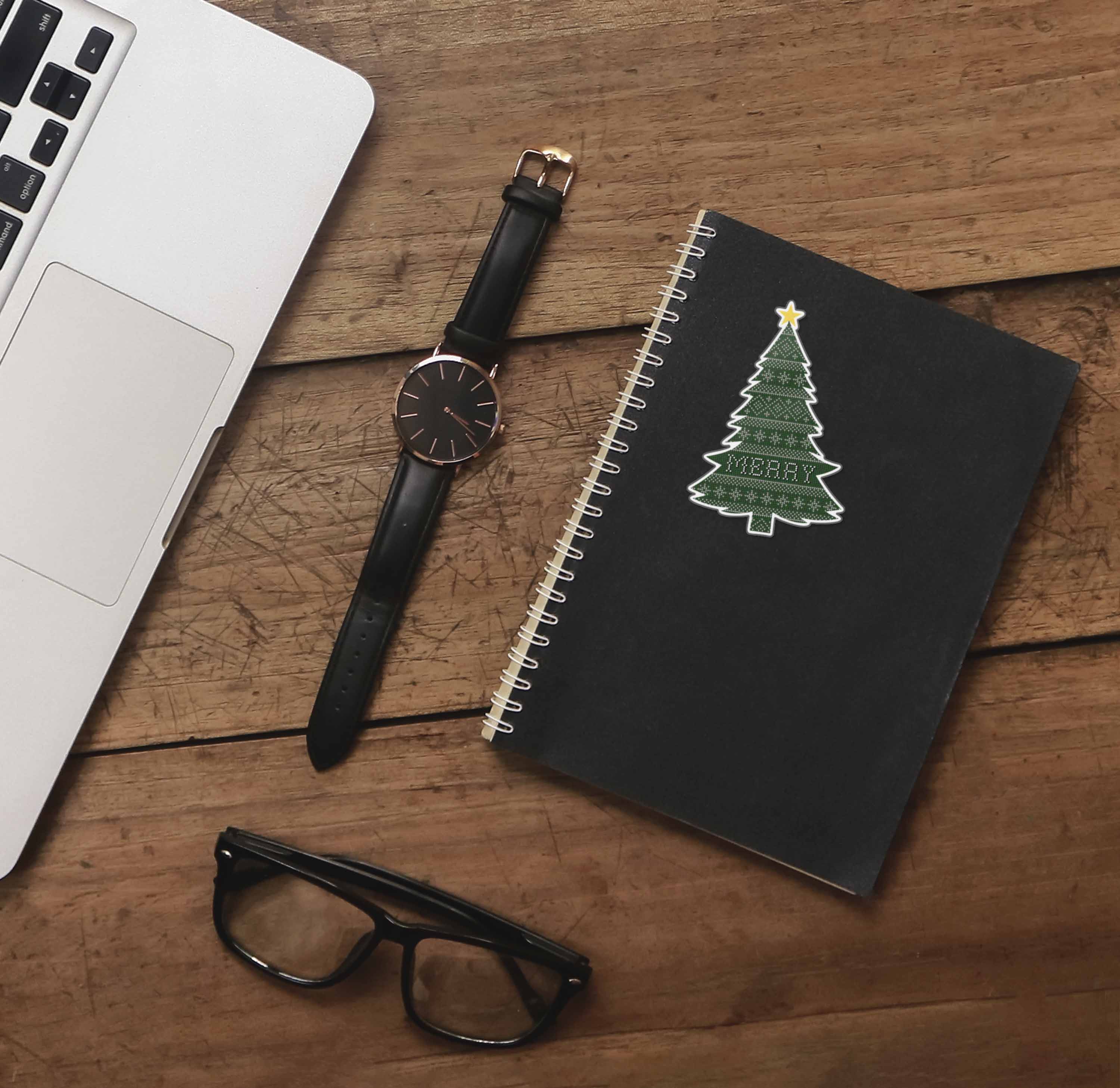 Cozy Sweater Christmas Tree Sticker