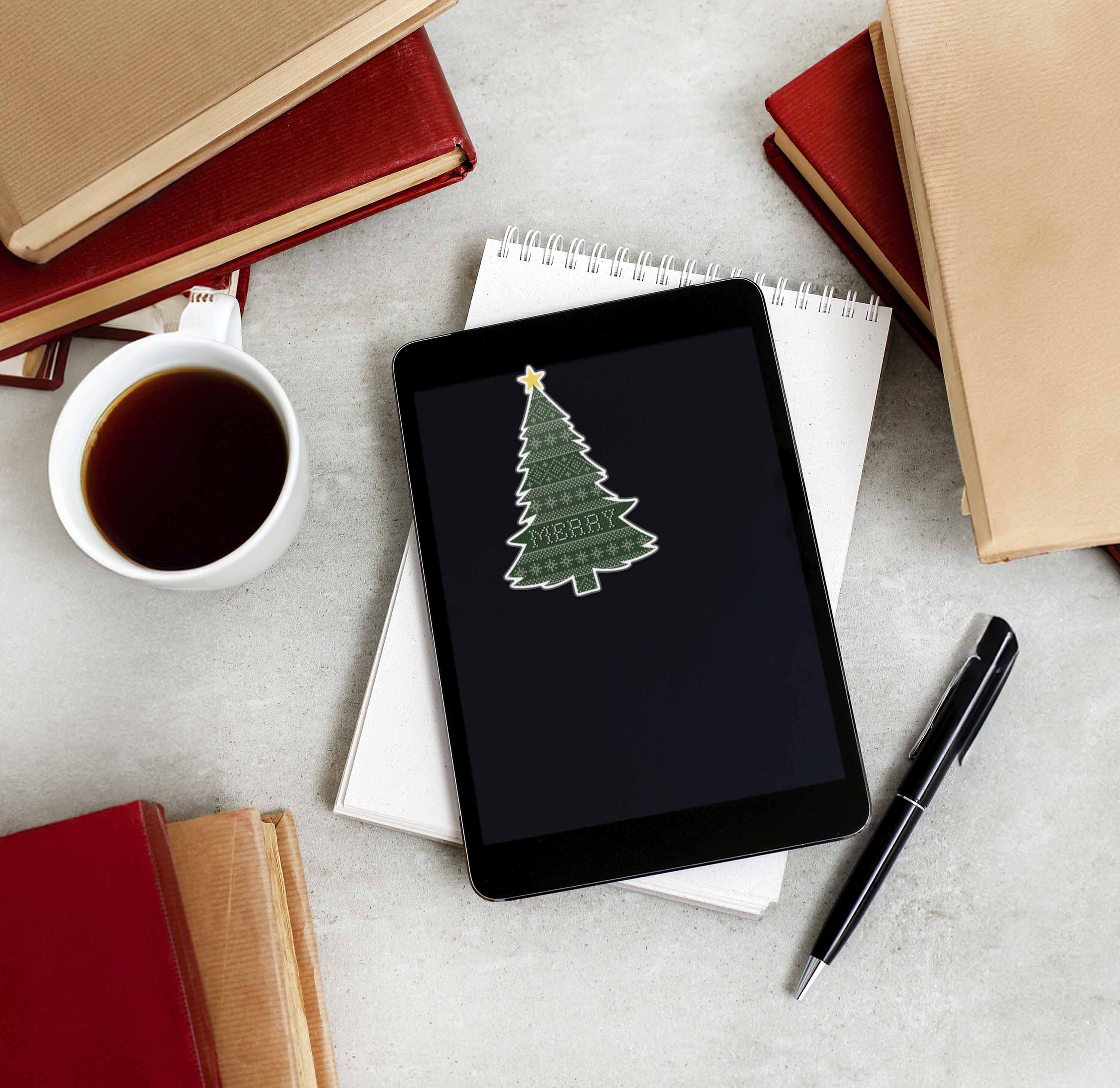 Cozy Sweater Christmas Tree Sticker