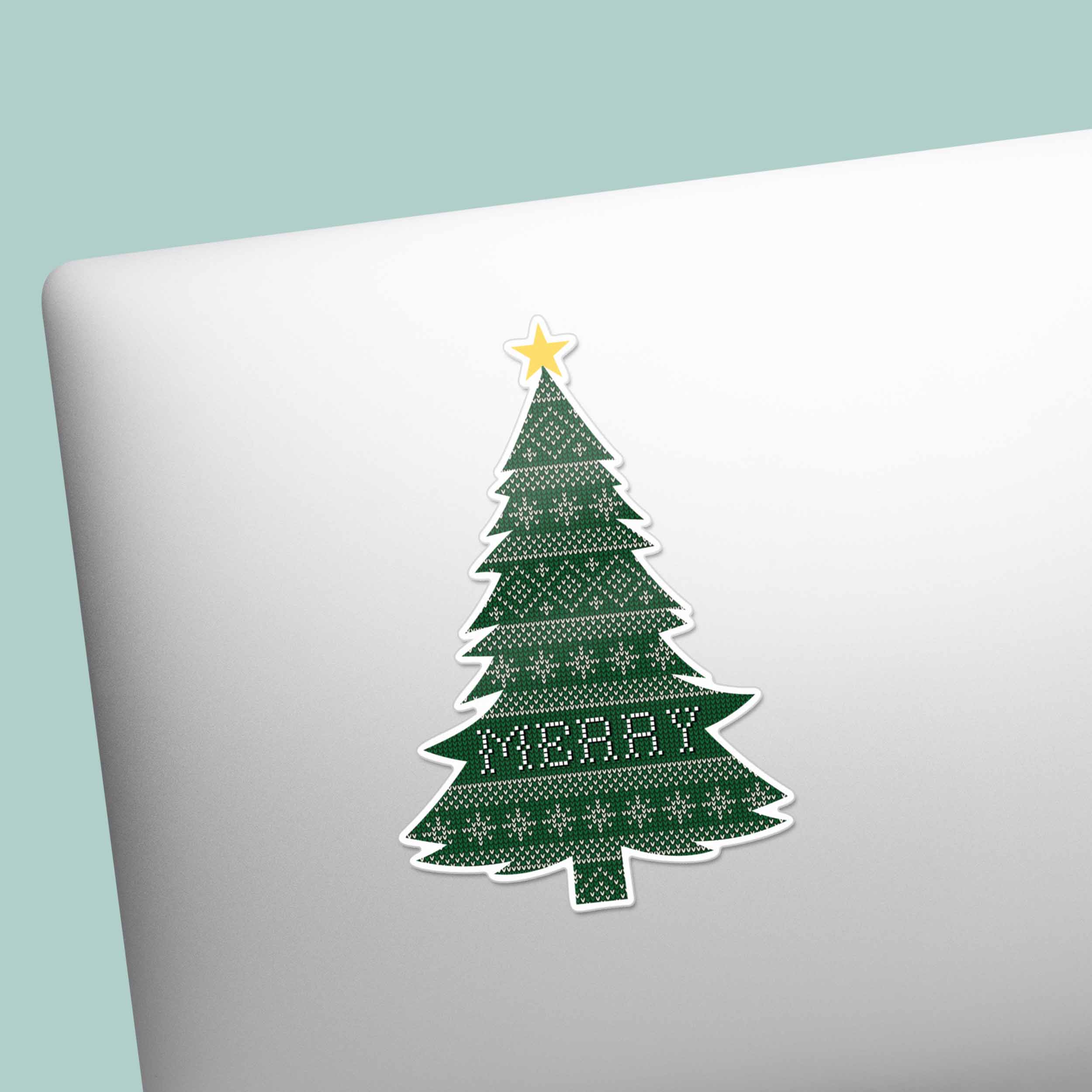Cozy Sweater Christmas Tree Sticker