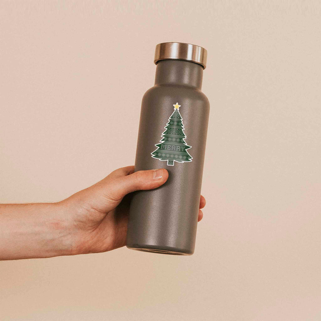 Cozy Sweater Christmas Tree Sticker