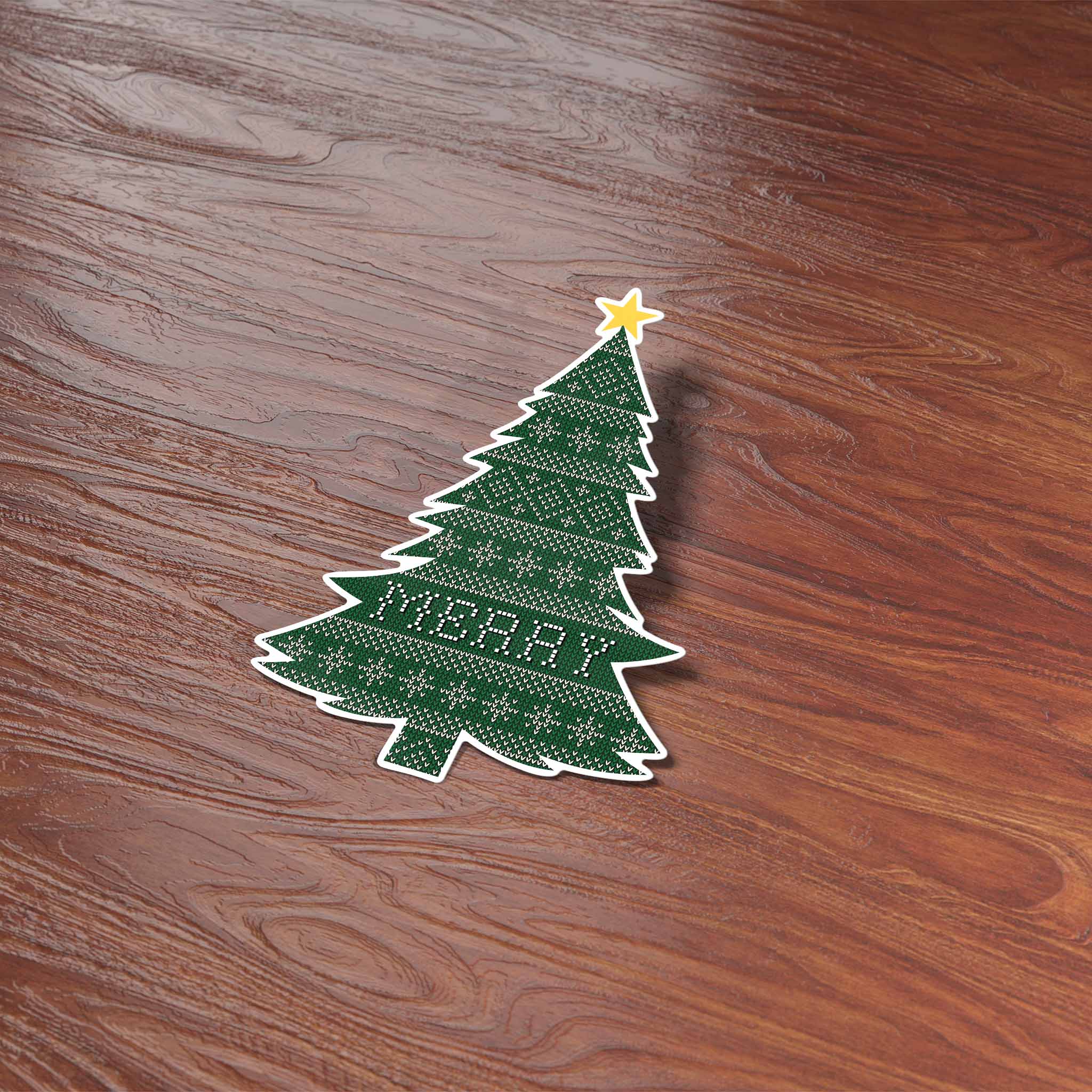 Cozy Sweater Christmas Tree Sticker