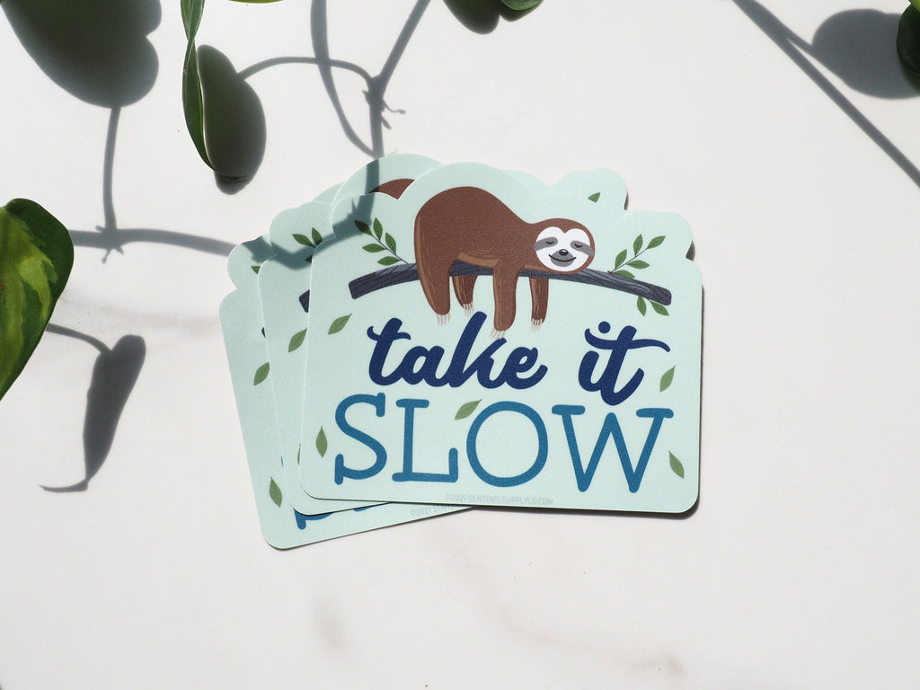 Take It Slow Sloth Magnet
