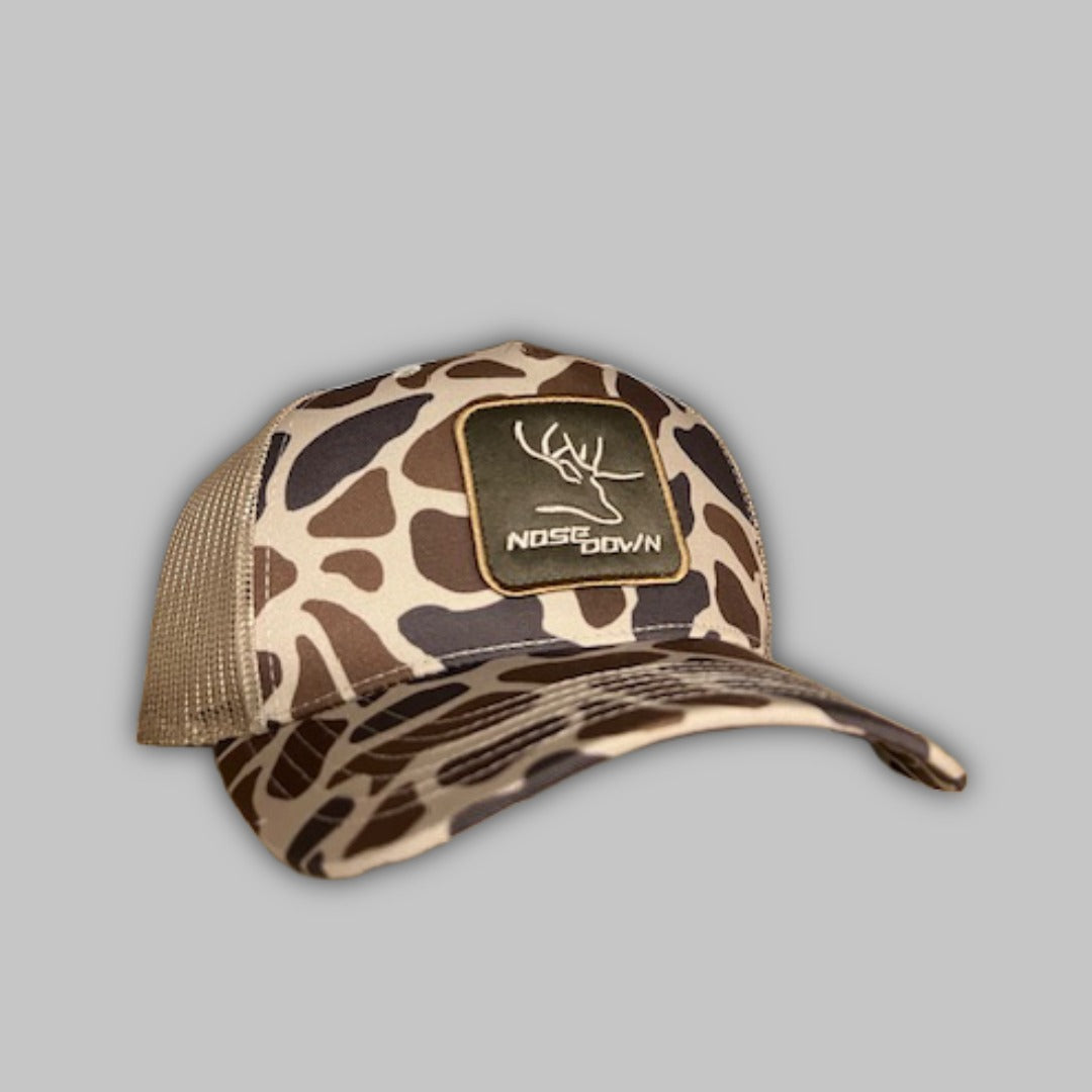 Tan Woven Duck Camo Trucker XL Size