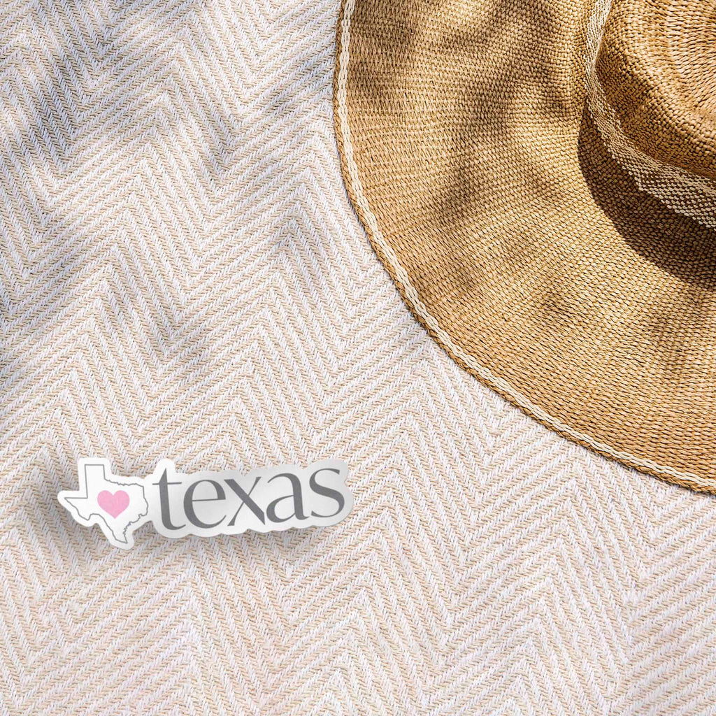 Texas Heart Sticker