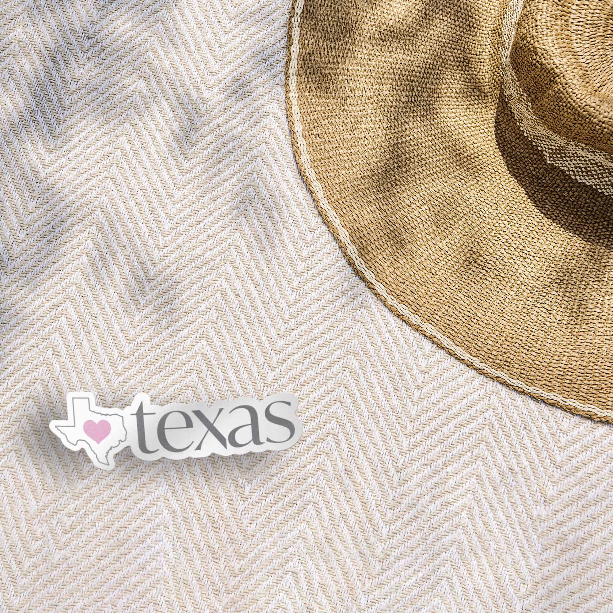 Texas Heart Sticker