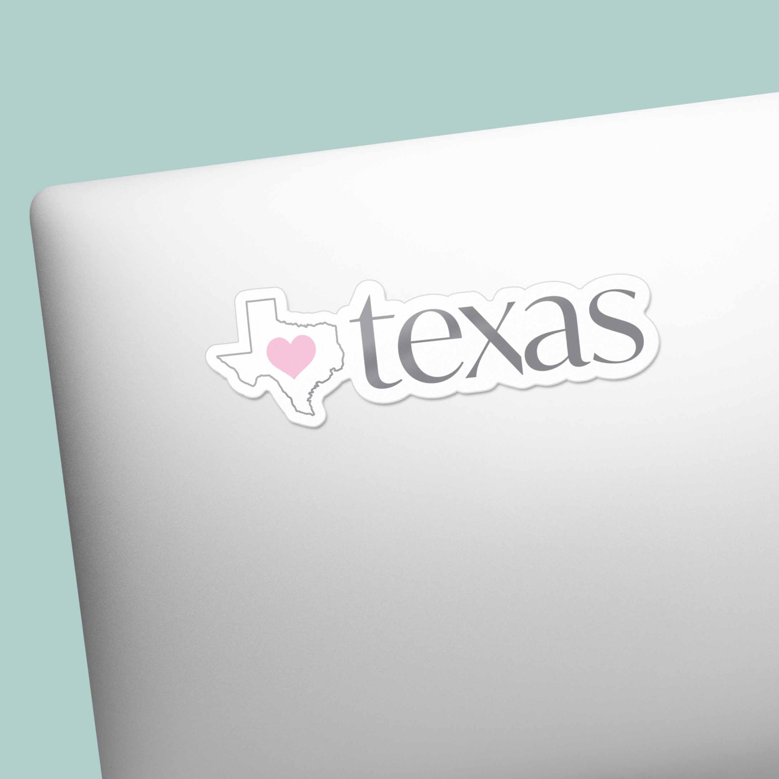 Texas Heart Sticker